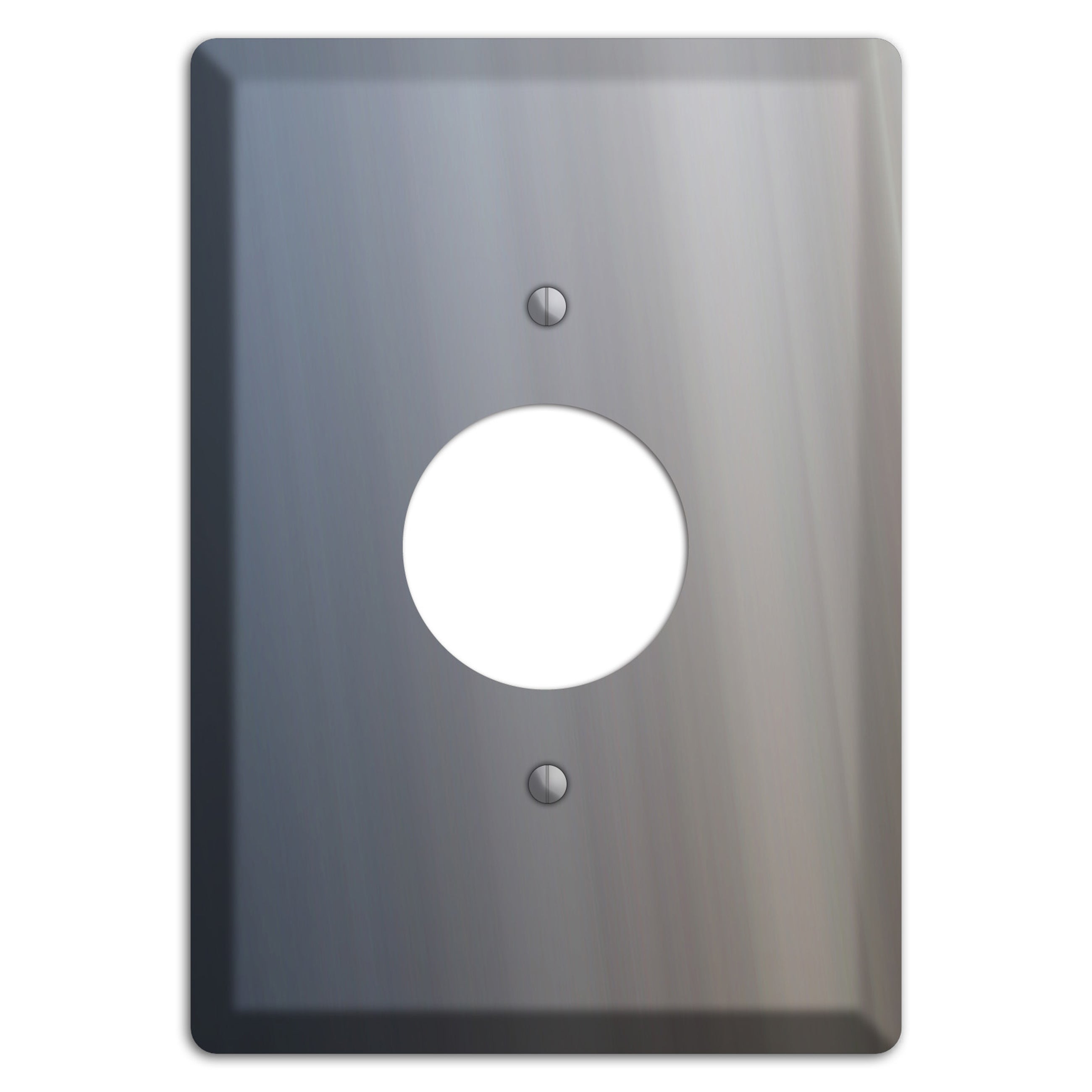 White with Blue Retro Burst Single Receptacle Wallplate