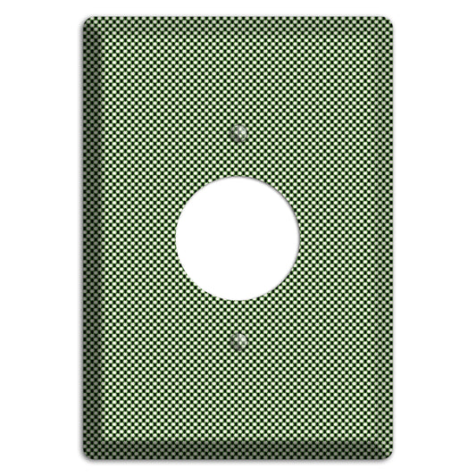 Green Tiny Check Single Receptacle Wallplate