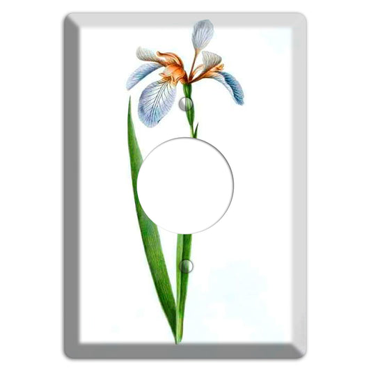 White Iris 2 Single Receptacle Wallplate