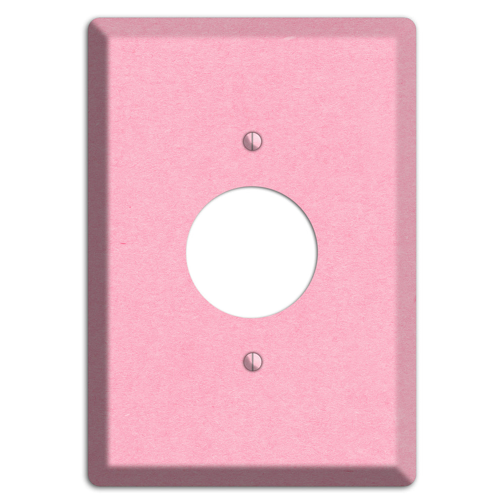 Lavender Pink Kraft Single Receptacle Wallplate