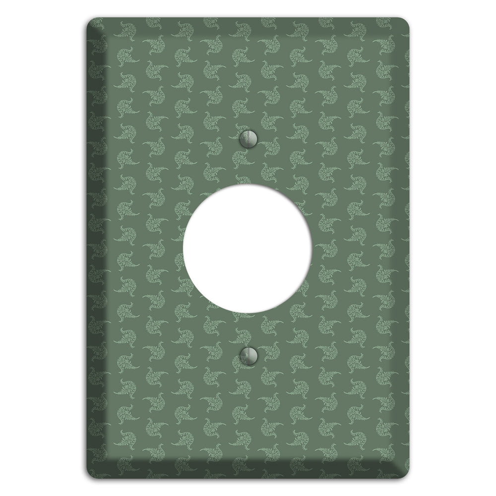 Moss Tiny Trefoil Cartouche Single Receptacle Wallplate