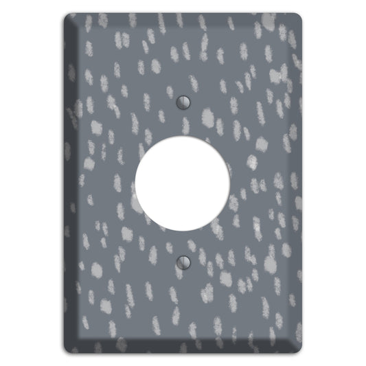 Gray and White Speckle Single Receptacle Wallplate