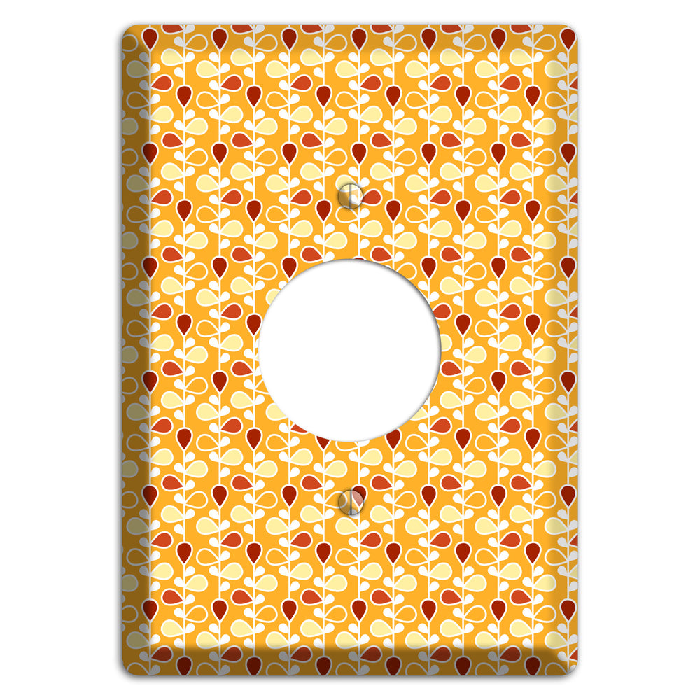 Yellow Teardrop Vine Single Receptacle Wallplate