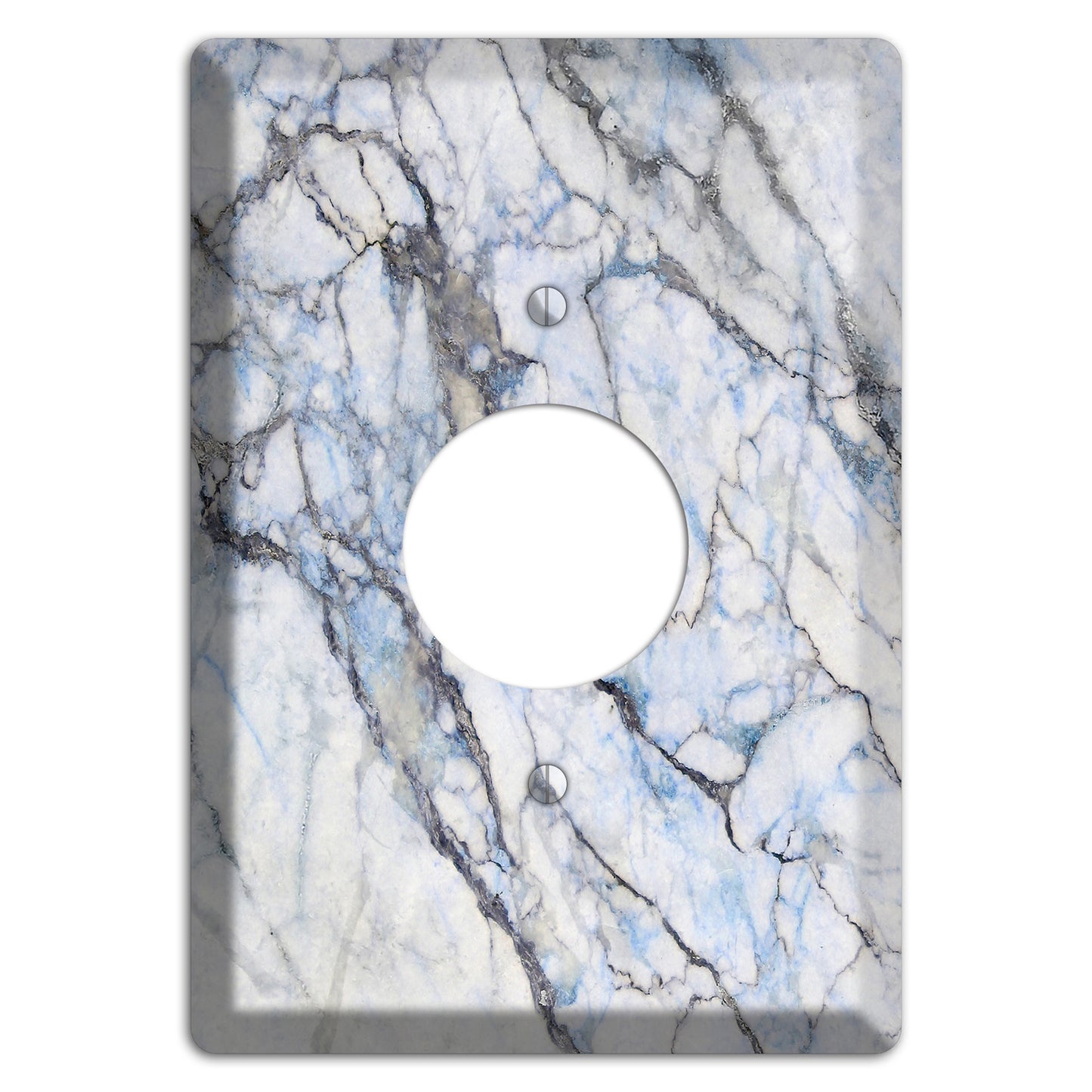 Geyser Marble Single Receptacle Wallplate