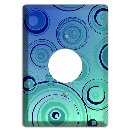 Blue and Green Circles Single Receptacle Wallplate