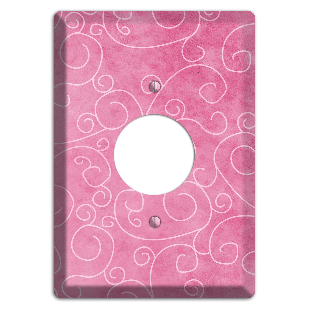 Kobi Pink Texture Single Receptacle Wallplate