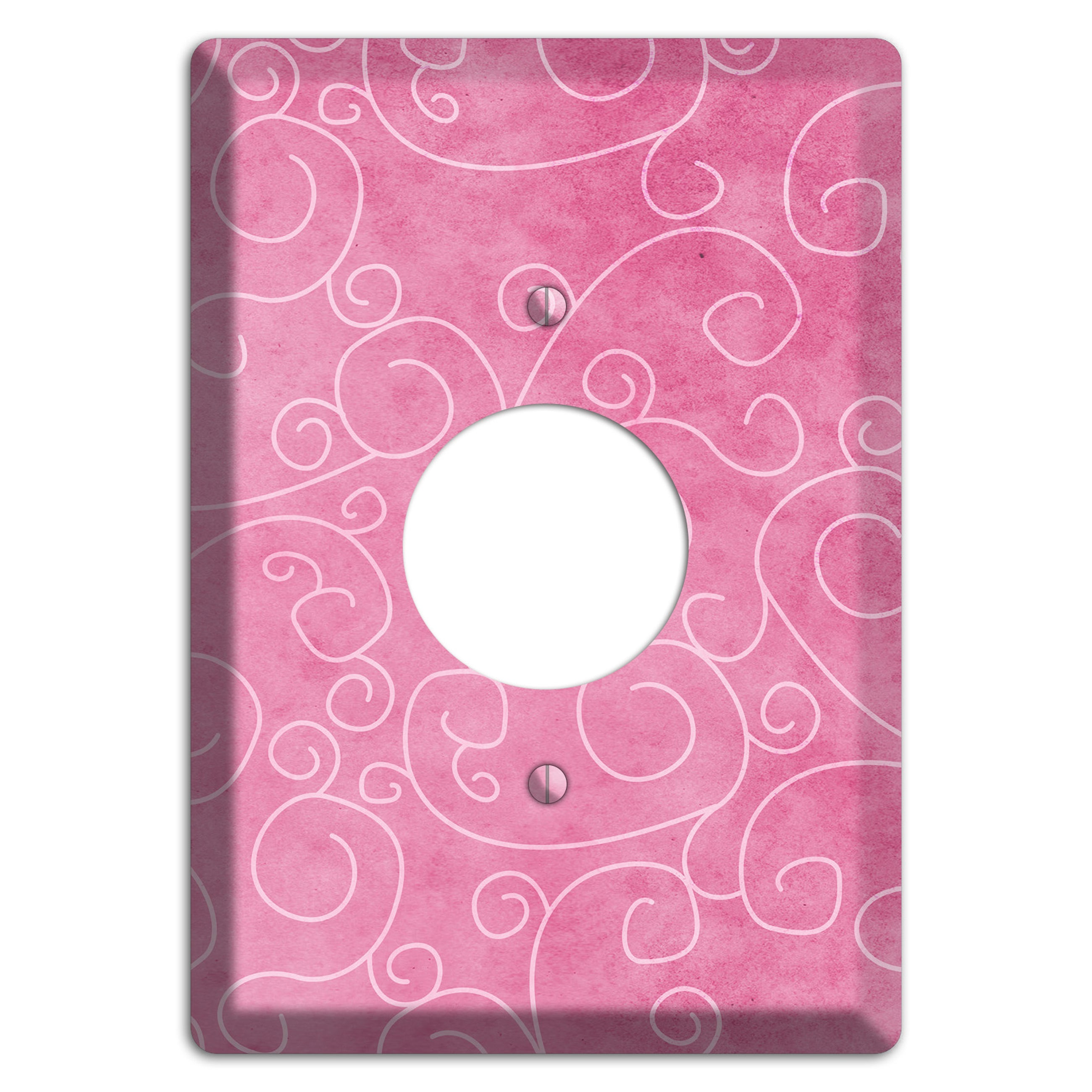 Kobi Pink Texture Single Receptacle Wallplate