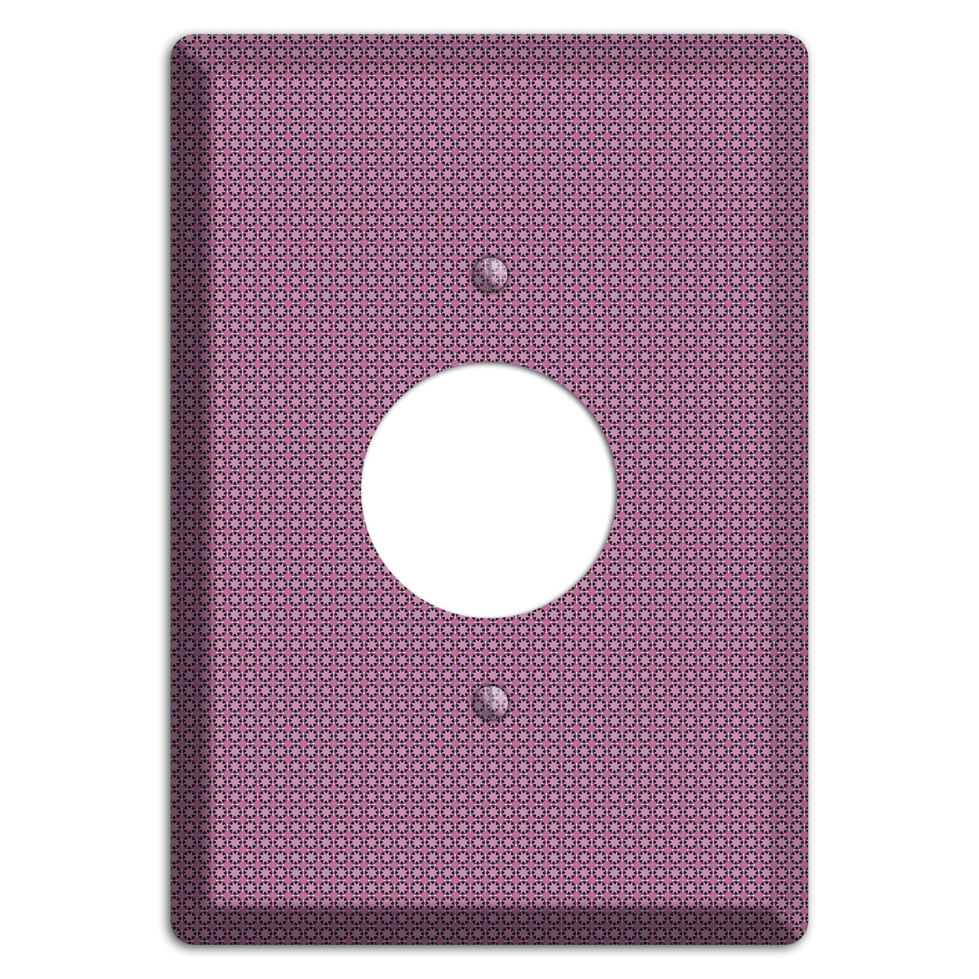 Multi Plum Tiled Tiny Foulard Single Receptacle Wallplate