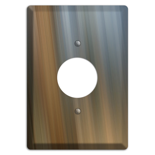 Brown and Blue-grey Ray of Light Single Receptacle Wallplate