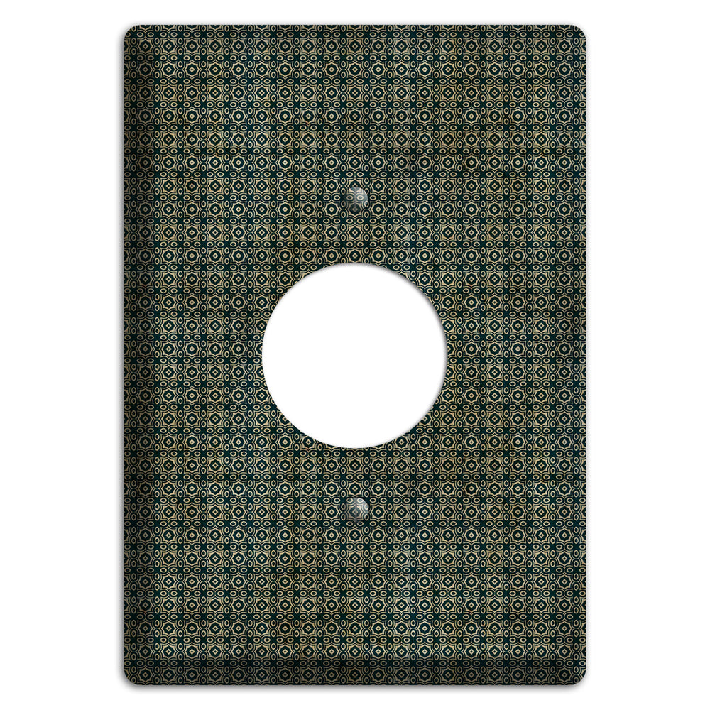 Dark Green Grunge Tiny Tiled Tapestry Single Receptacle Wallplate
