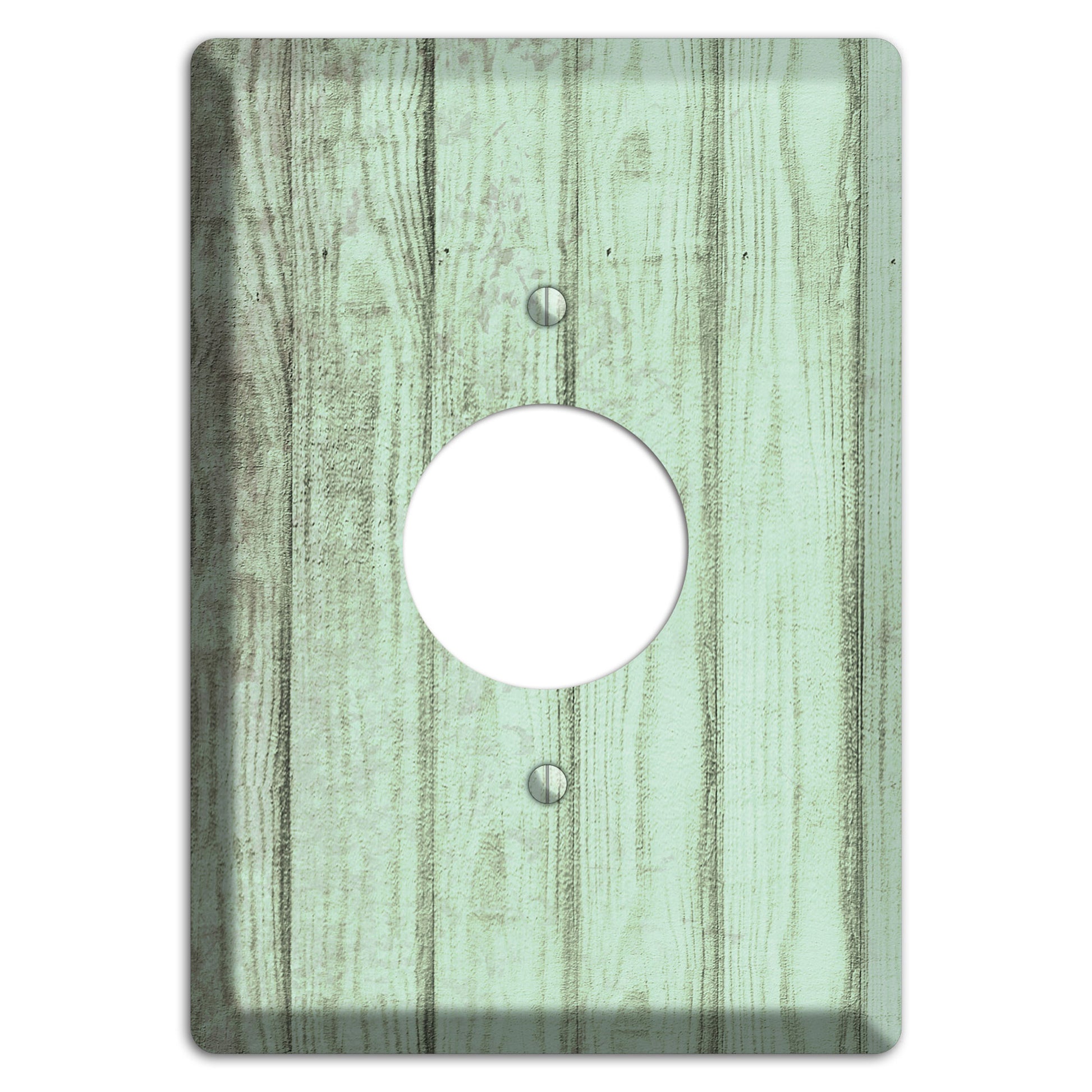 Norway Weathered Wood Single Receptacle Wallplate