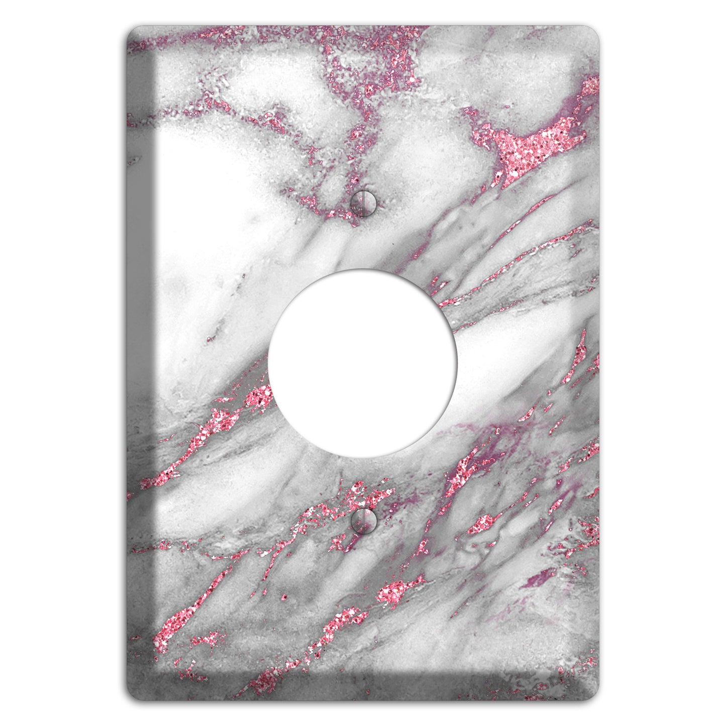 Can Can Marble Single Receptacle Wallplate