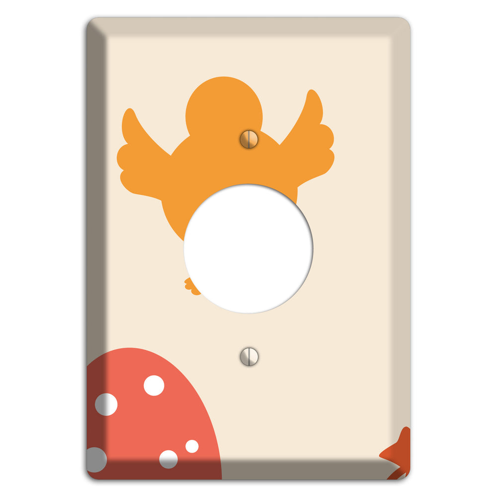 Yellow Chick Single Receptacle Wallplate
