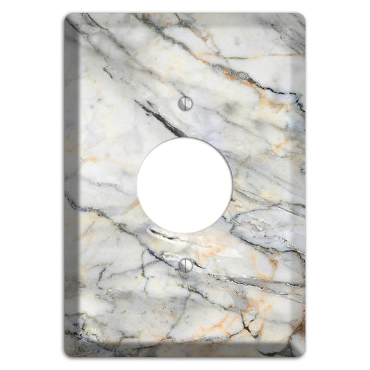 Roman Coffee Marble Single Receptacle Wallplate