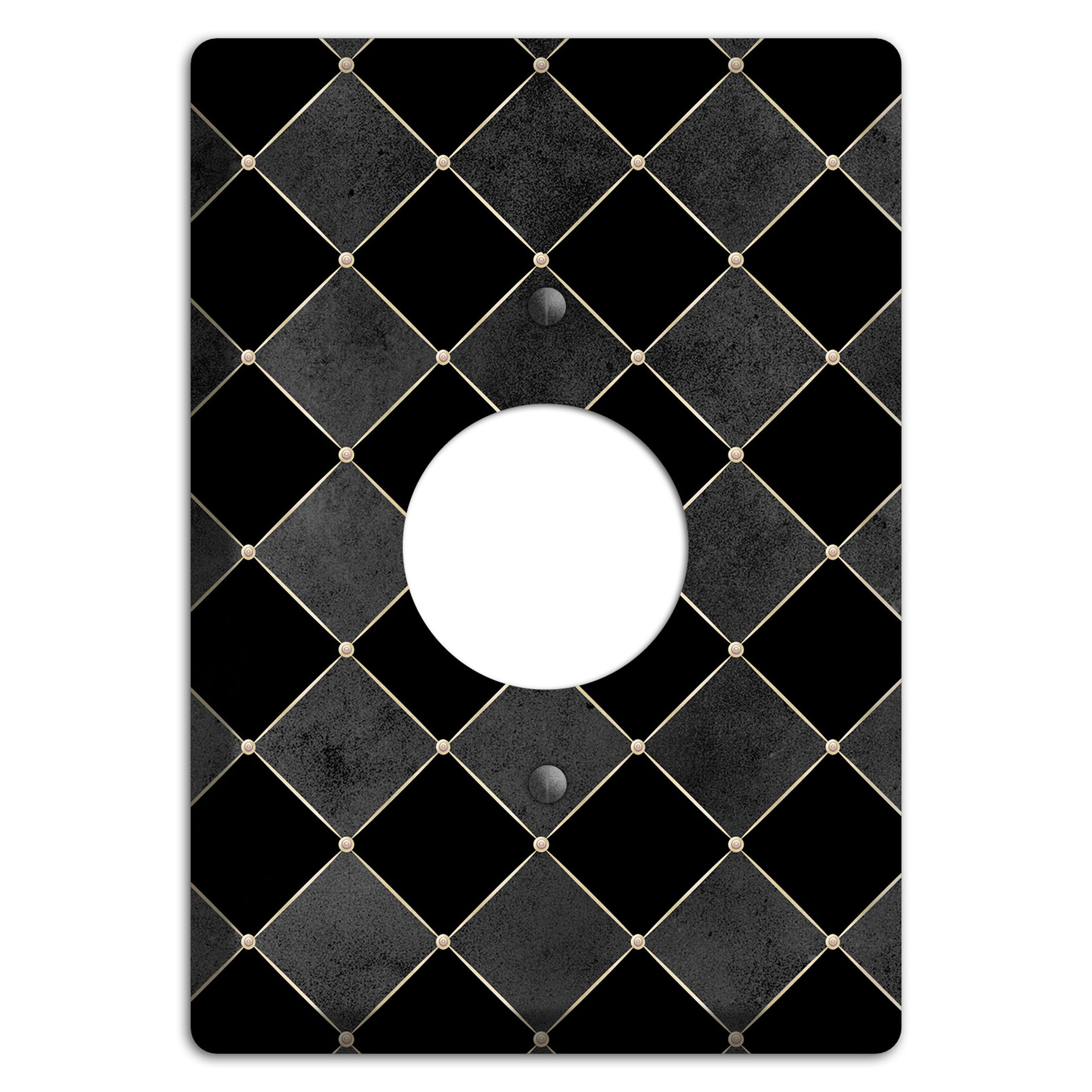 Edgar Allen Poe Diamond Single Receptacle Wallplate