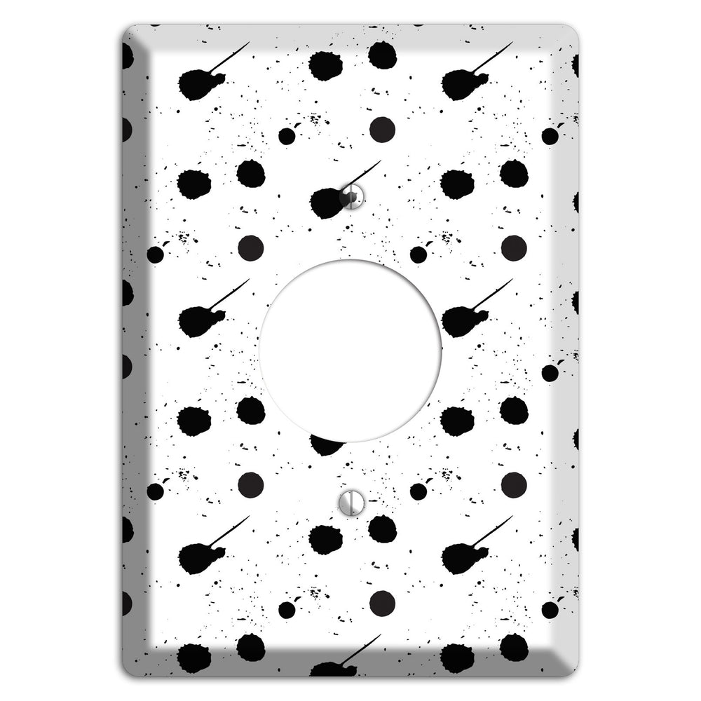 Ink Drops 6 Single Receptacle Wallplate