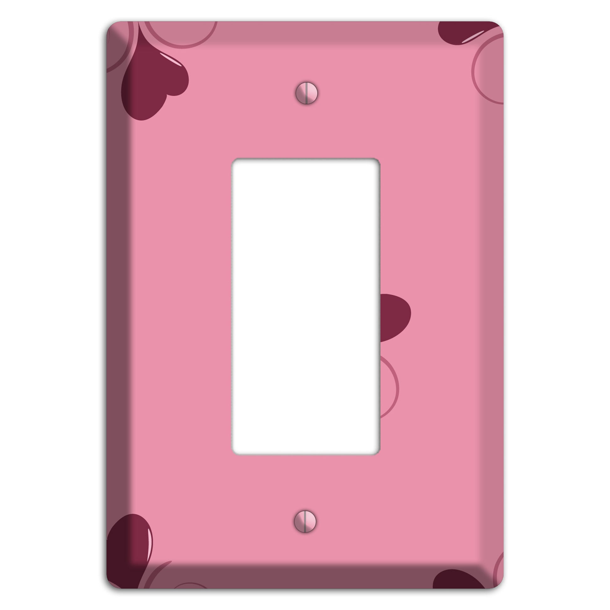 Pink with Hearts Rocker Wallplate