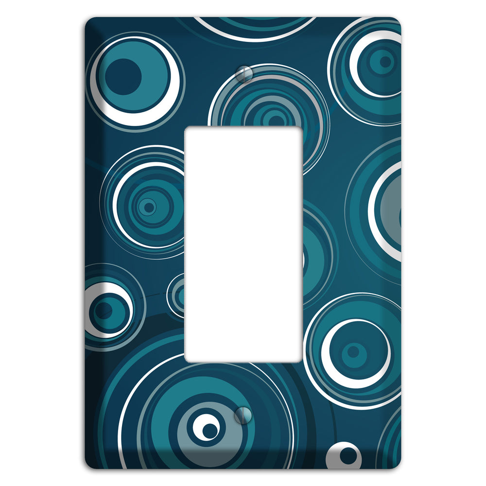 Blue Circles Rocker Wallplate