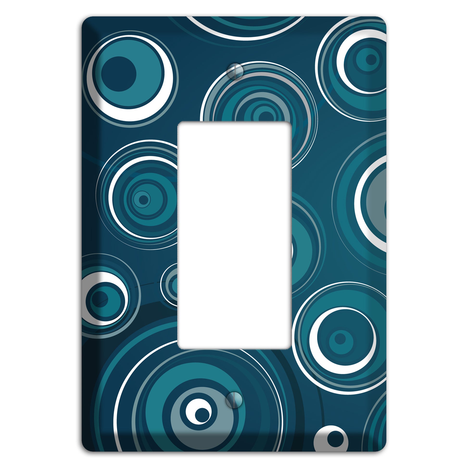 Blue Circles Rocker Wallplate