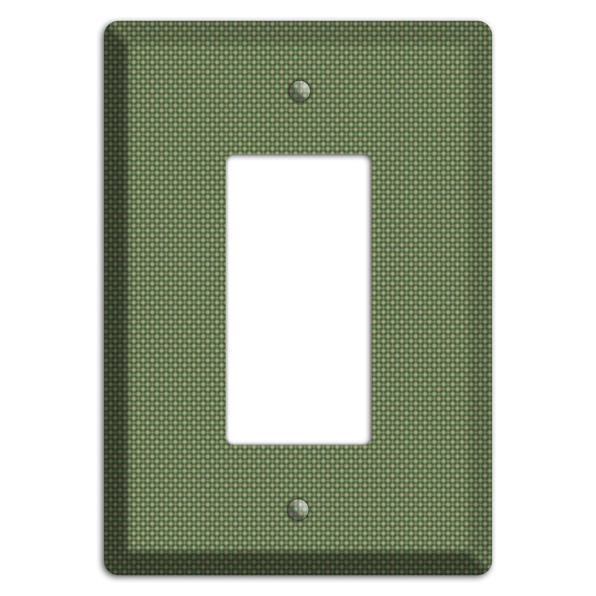 Multi Green Tiny Checkered Circles Rocker Wallplate