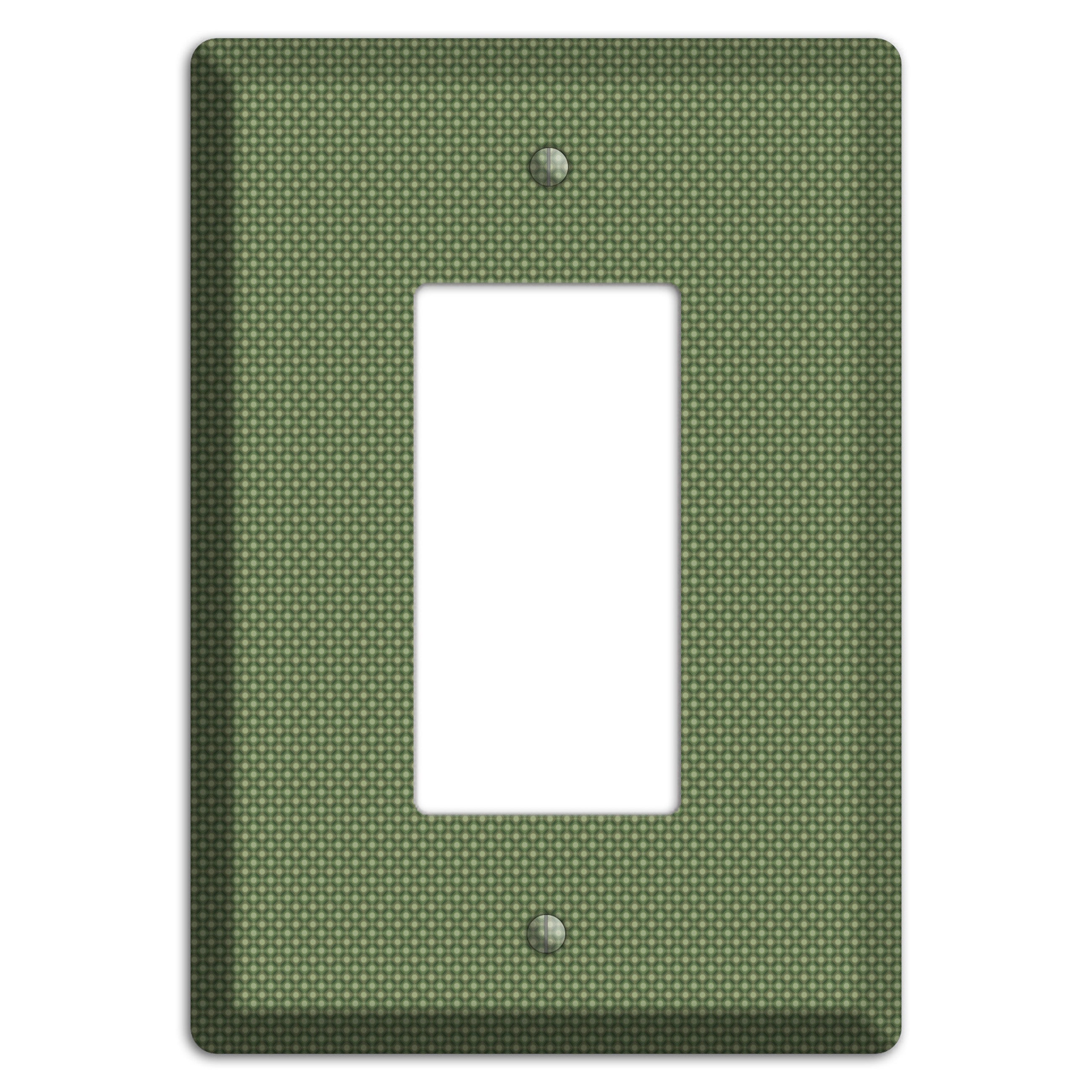 Multi Green Tiny Checkered Circles Rocker Wallplate