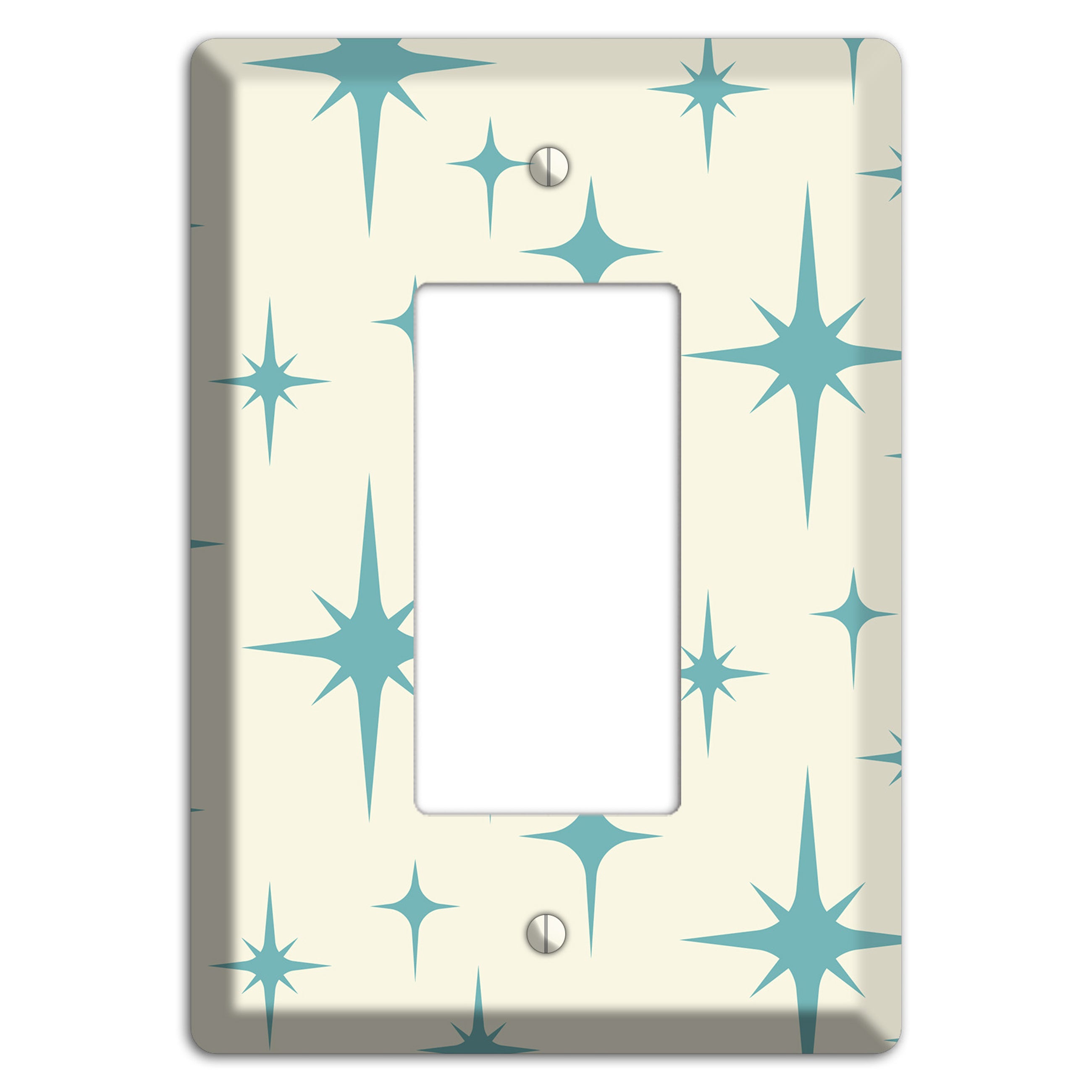 Yellow Atomic Star Rocker Wallplate