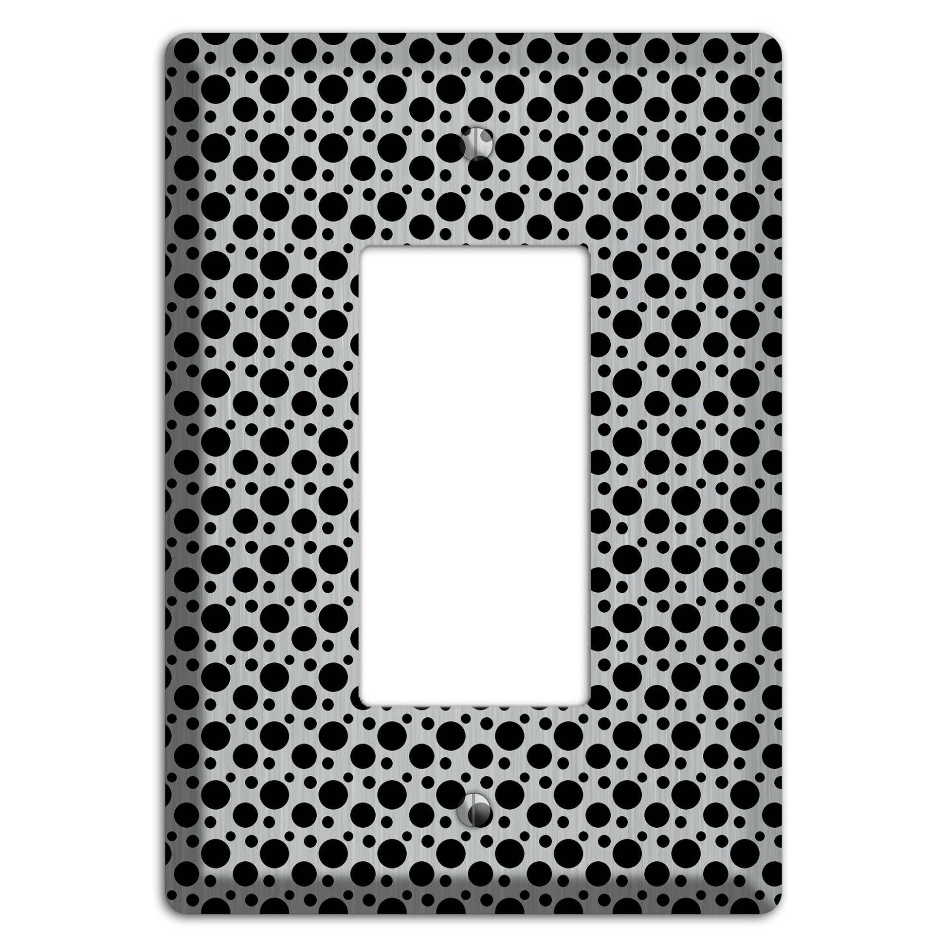 Small and Tiny Polka Dots Stainless Rocker Wallplate