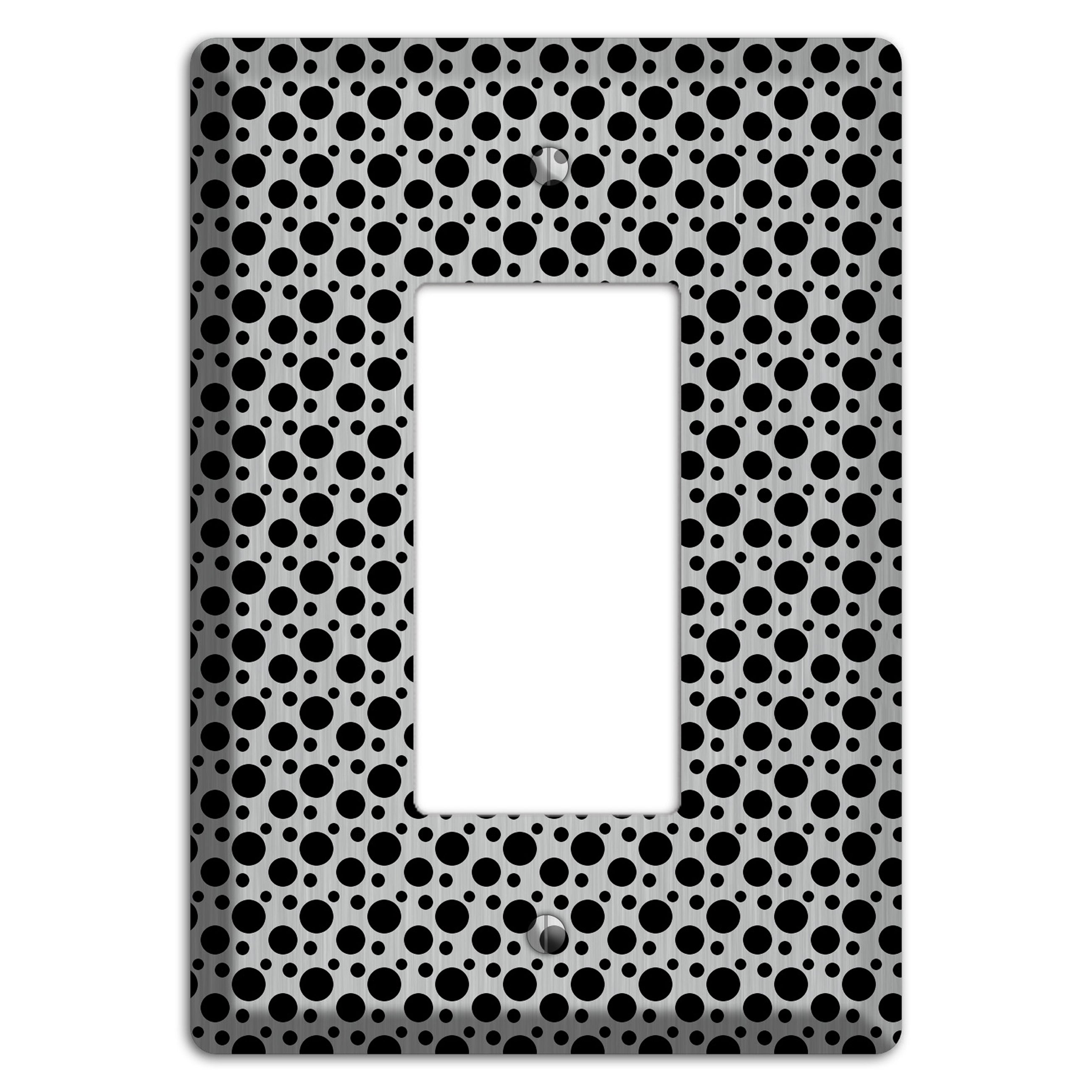 Small and Tiny Polka Dots Stainless Rocker Wallplate