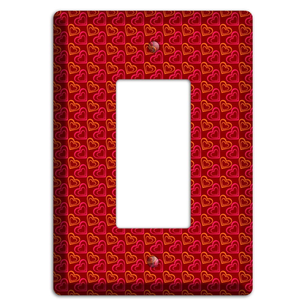 Red and Orange Hearts Rocker Wallplate