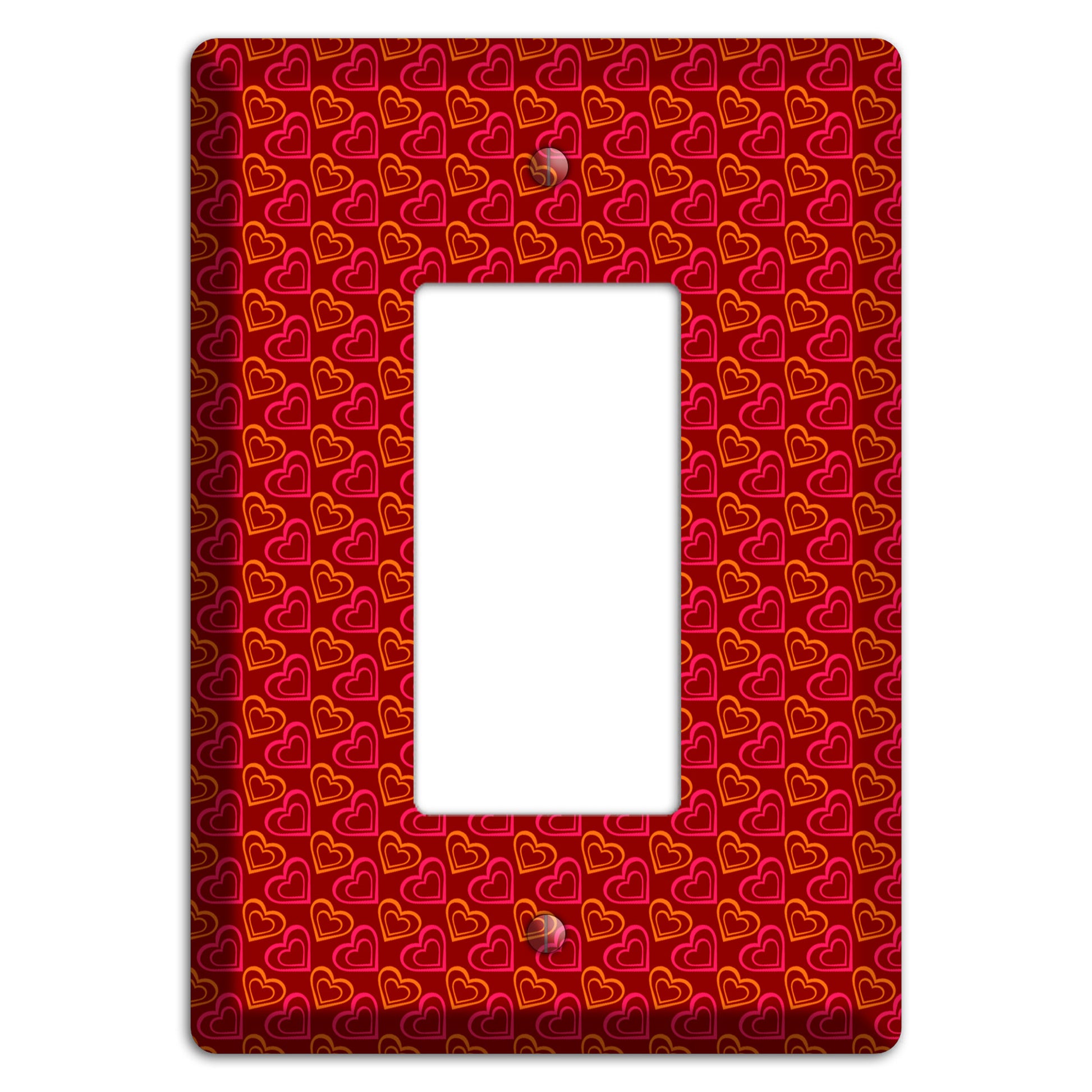 Red and Orange Hearts Rocker Wallplate