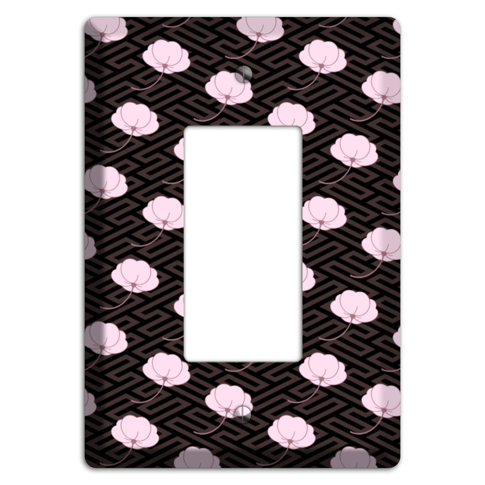 Small Asian Blossoms with Pattern Rocker Wallplate