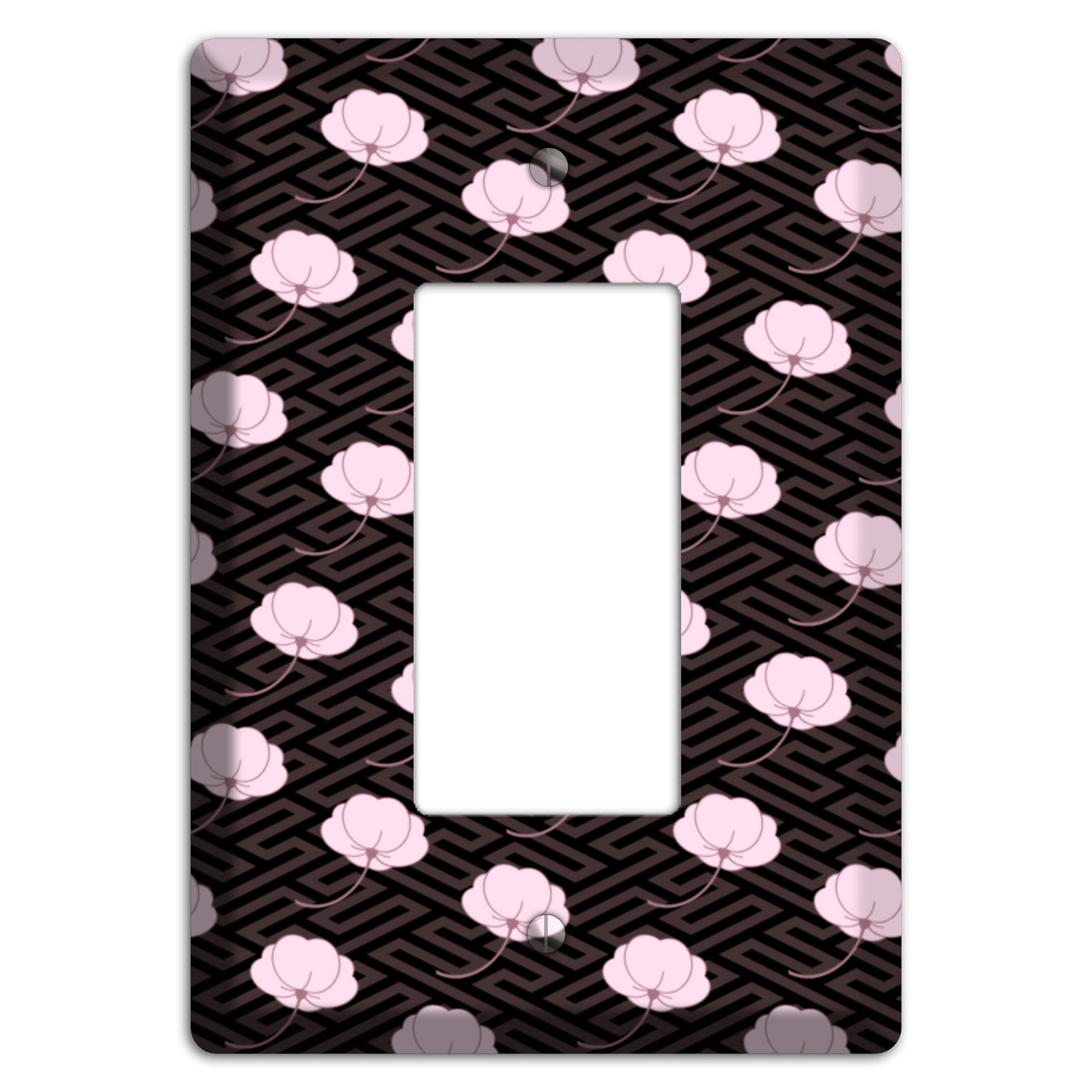 Small Asian Blossoms with Pattern Rocker Wallplate