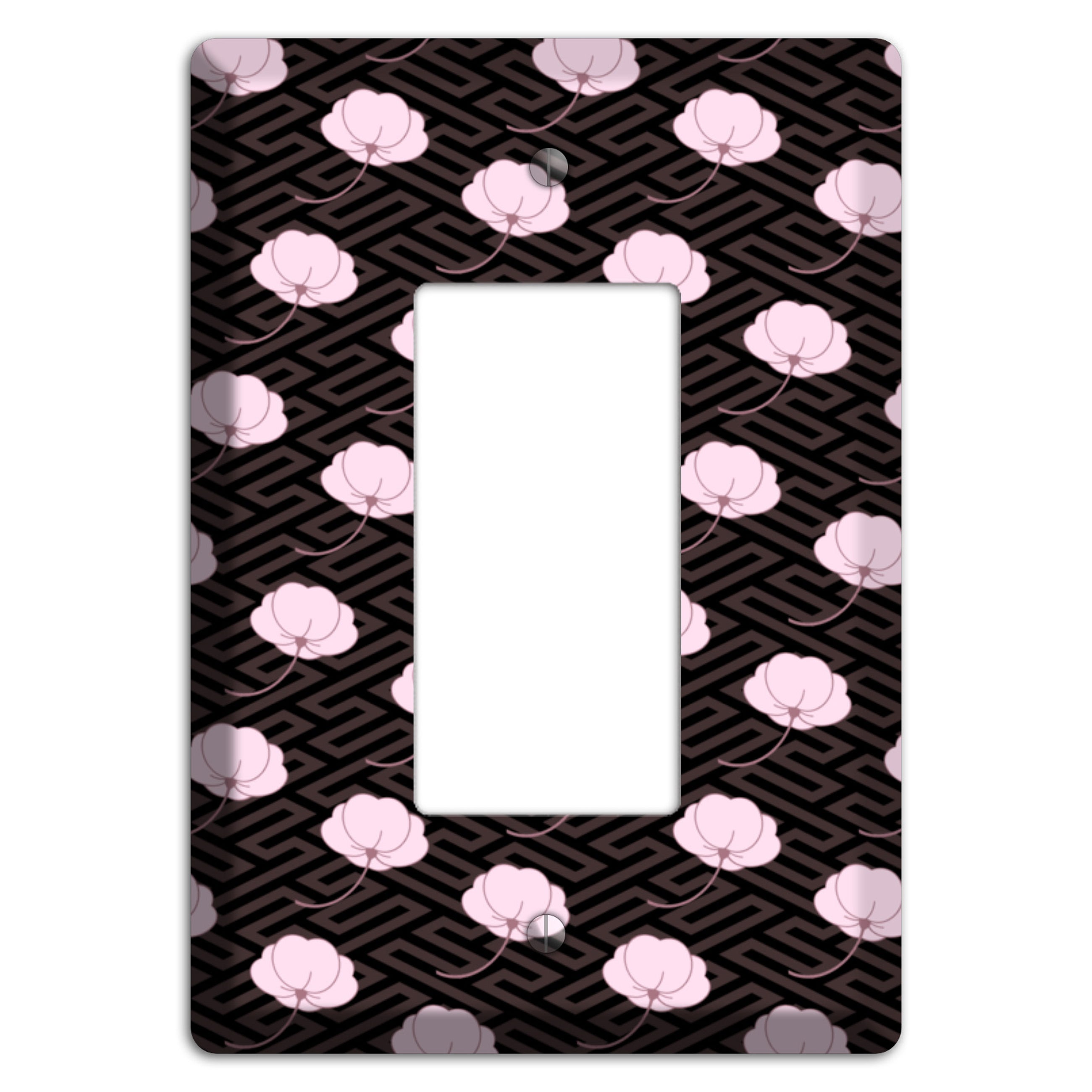 Small Asian Blossoms with Pattern Rocker Wallplate