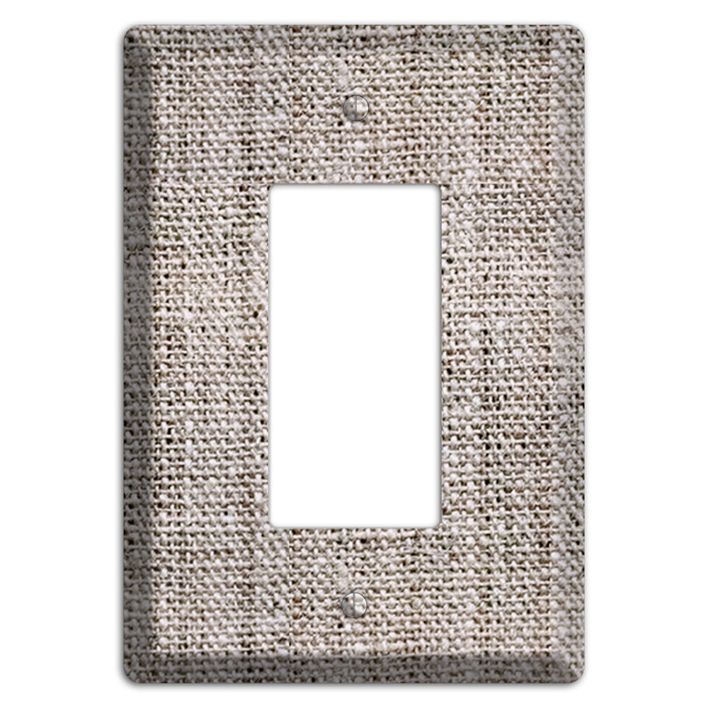 Natural Gray Burlap Rocker Wallplate
