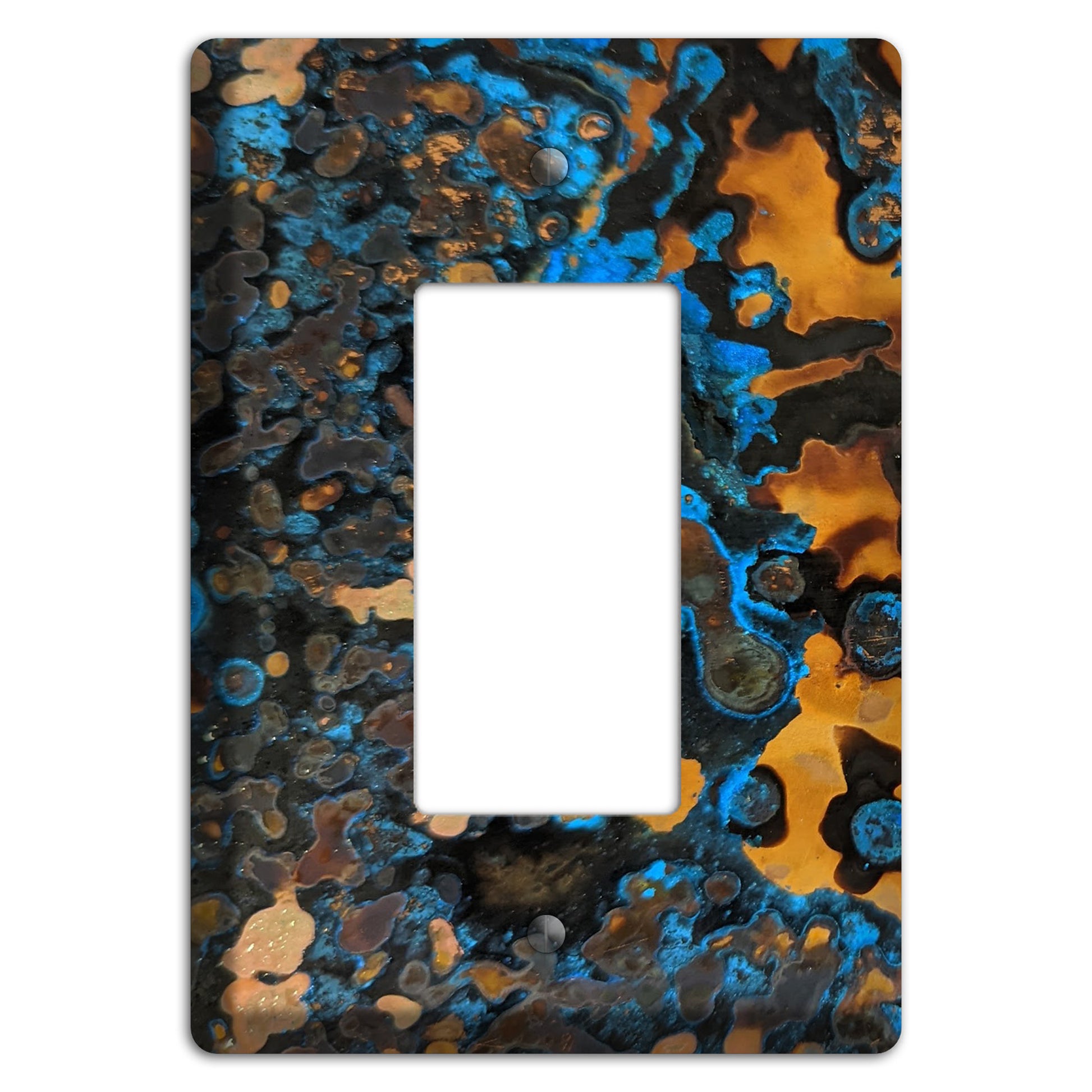 Copper Turquoise Single Rocker Cover Plate