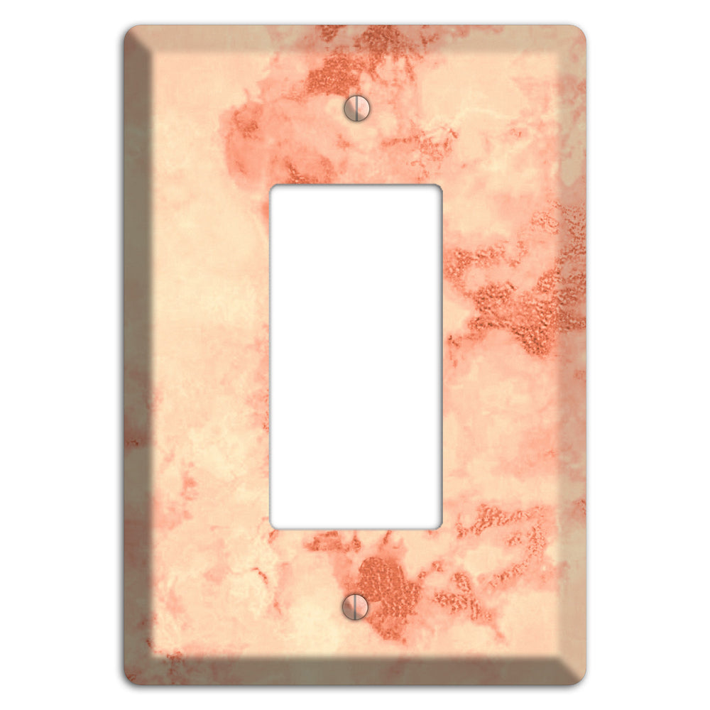 Apricot Peach Marble Rocker Wallplate