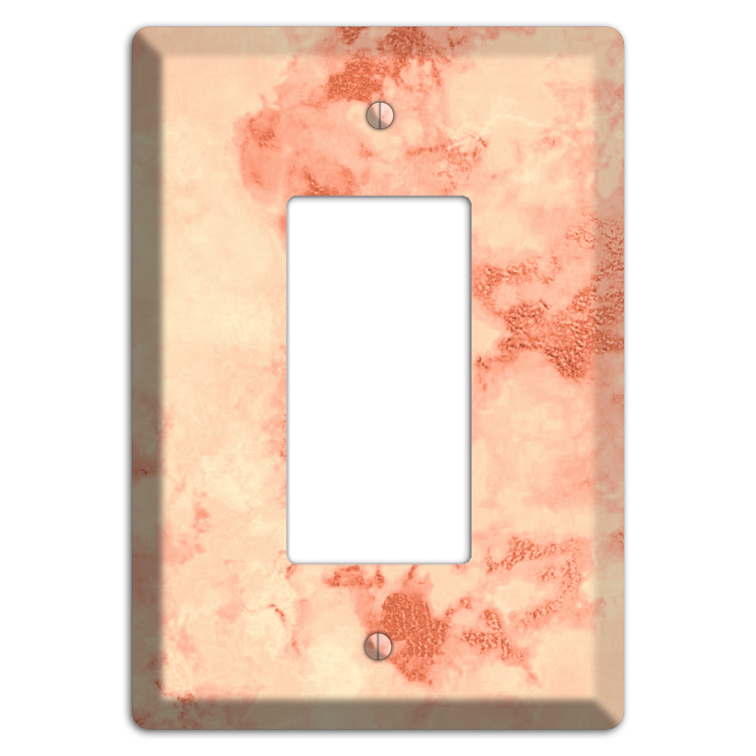 Apricot Peach Marble Rocker Wallplate