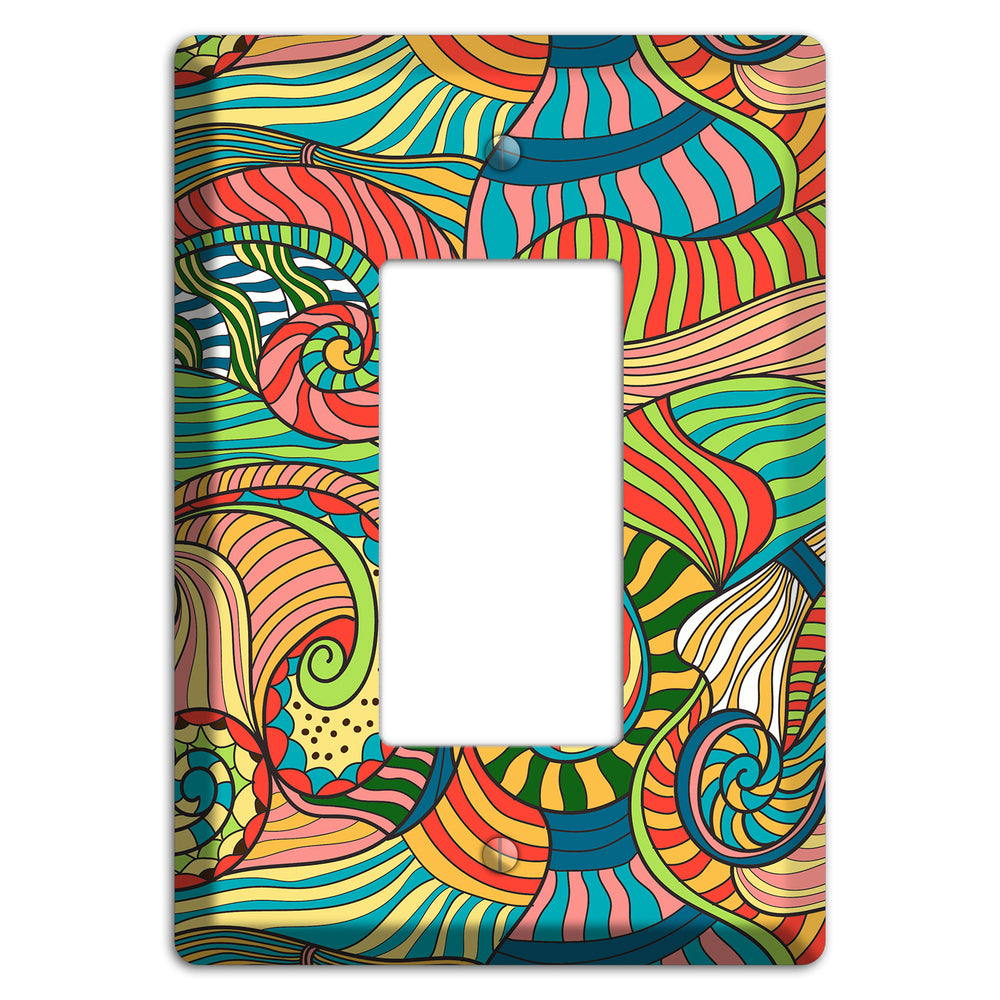 Retro Flourish 3 Rocker Wallplate