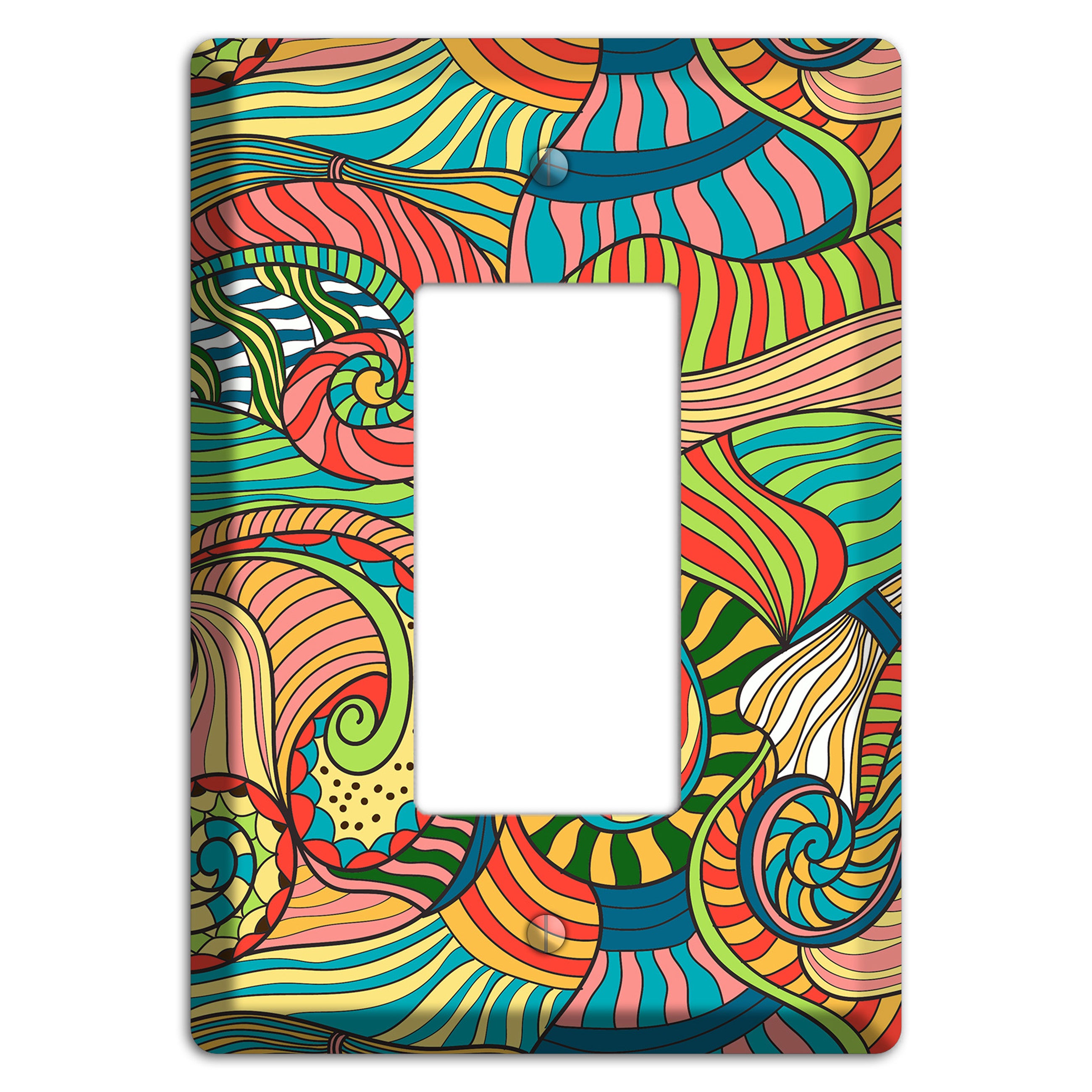 Retro Flourish 3 Rocker Wallplate