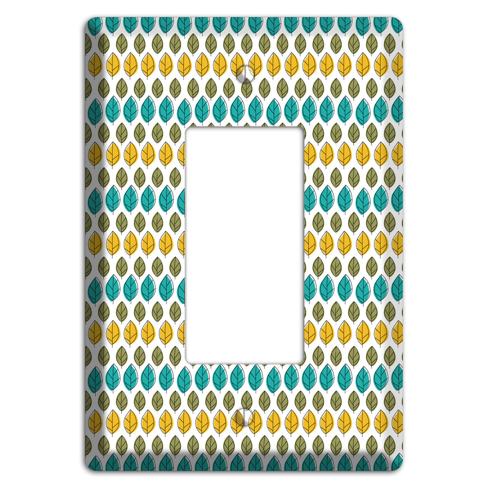 Turquoise Multi Olive Leaf Contour Rocker Wallplate