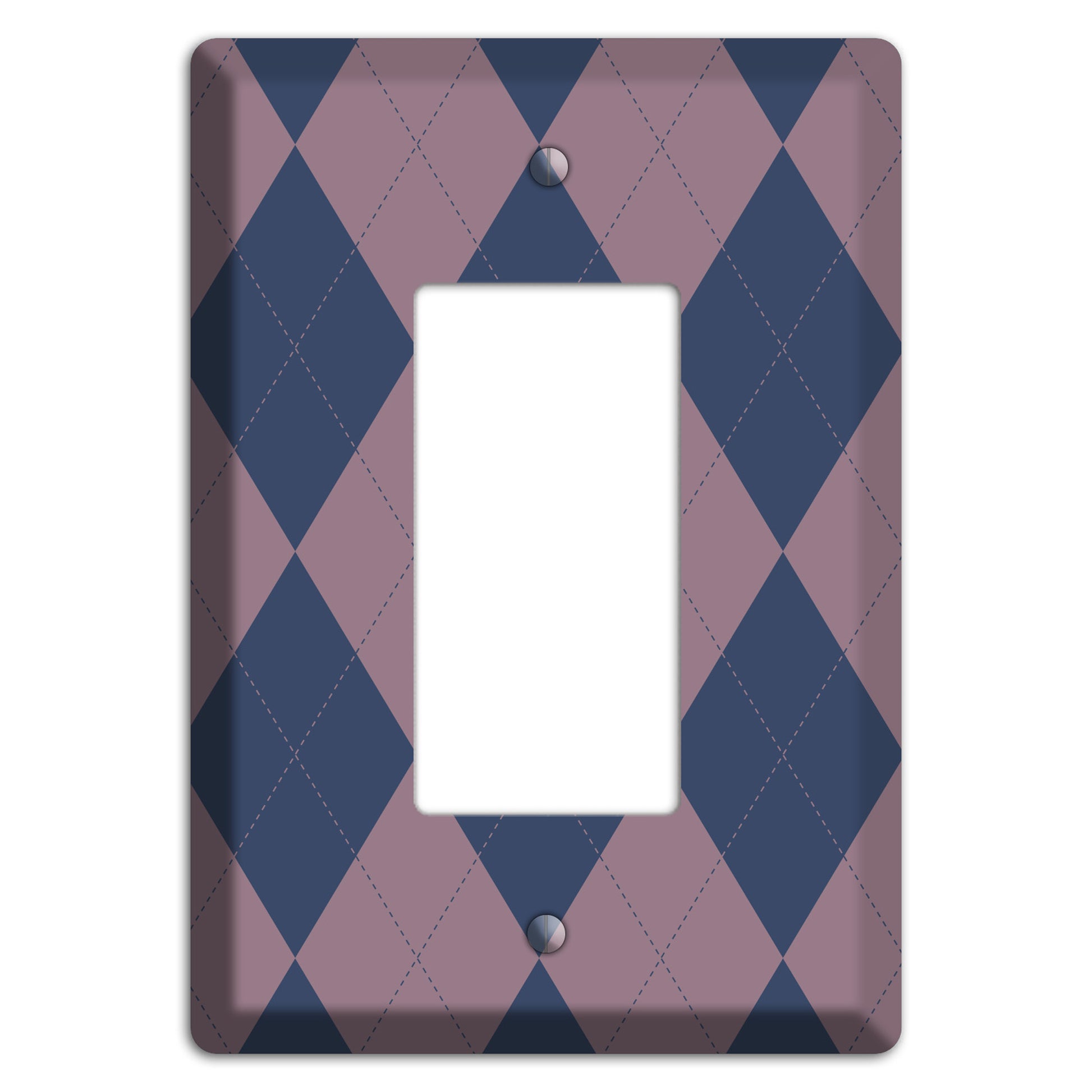 Purple Argyle Rocker Wallplate