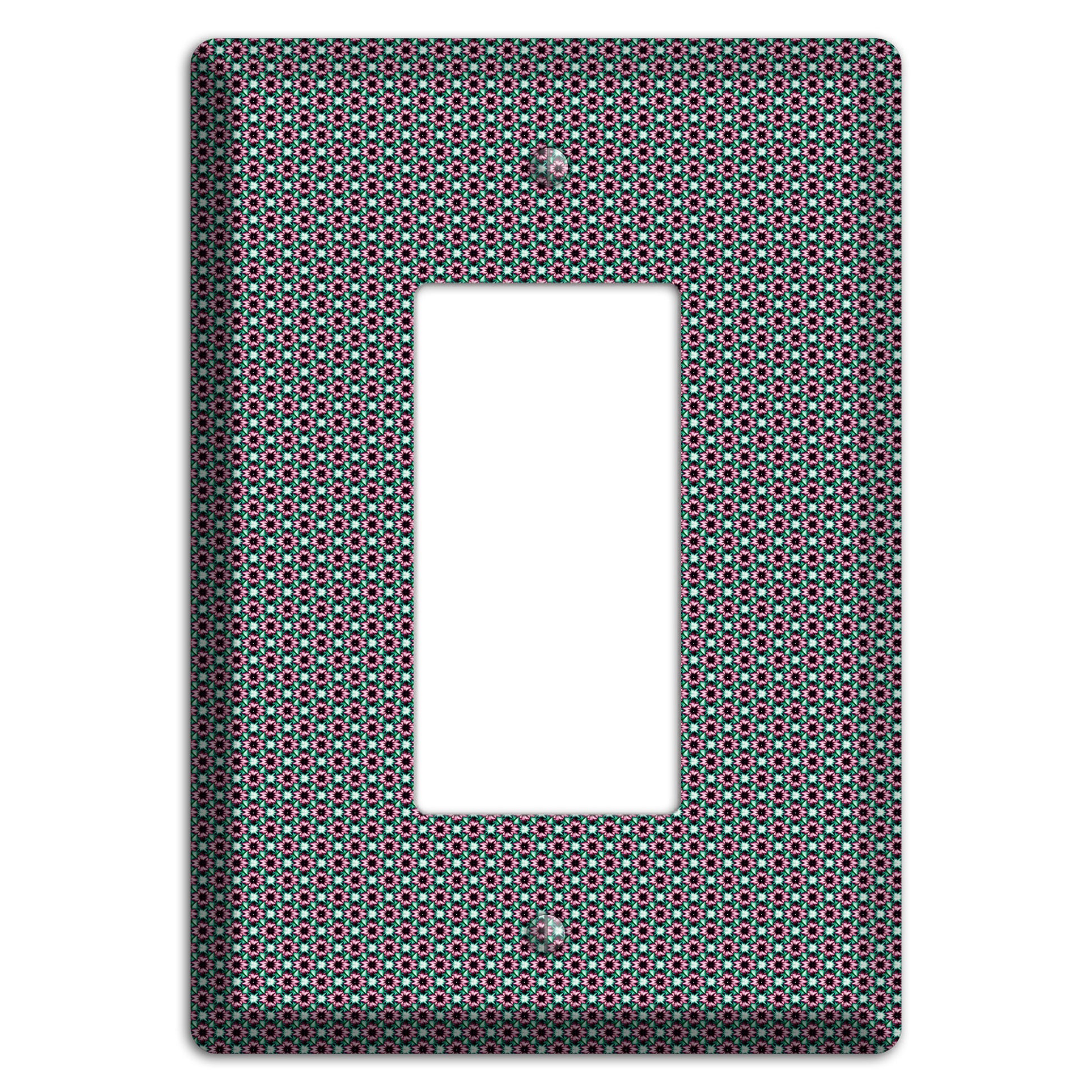 Green Red Grey Geometric Rocker Wallplate