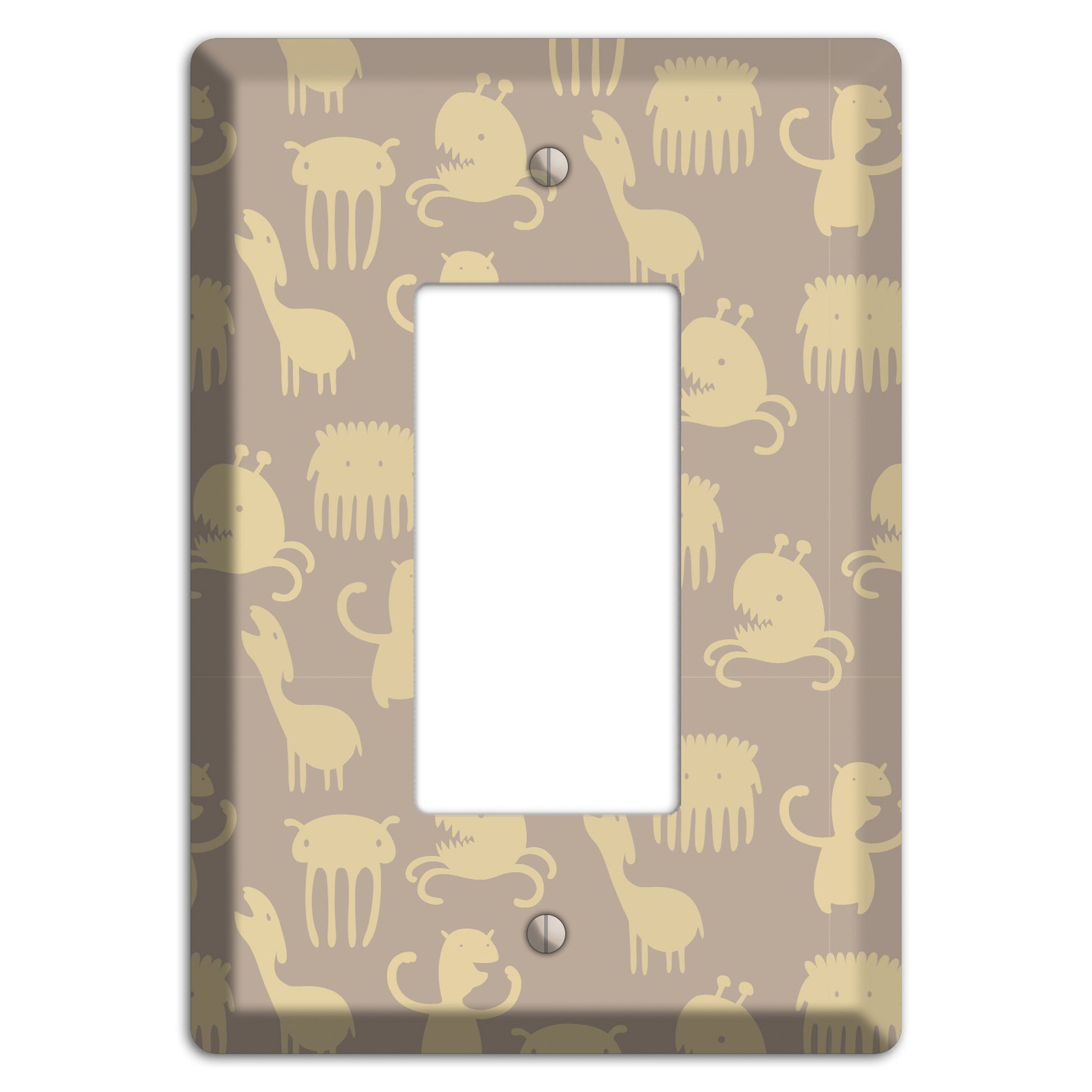 Silly Monsters Brown Rocker Wallplate
