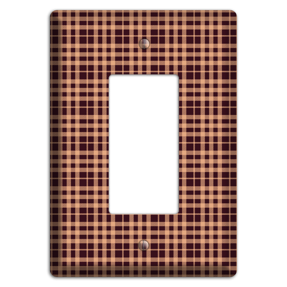 Beige and Black Plaid Rocker Wallplate
