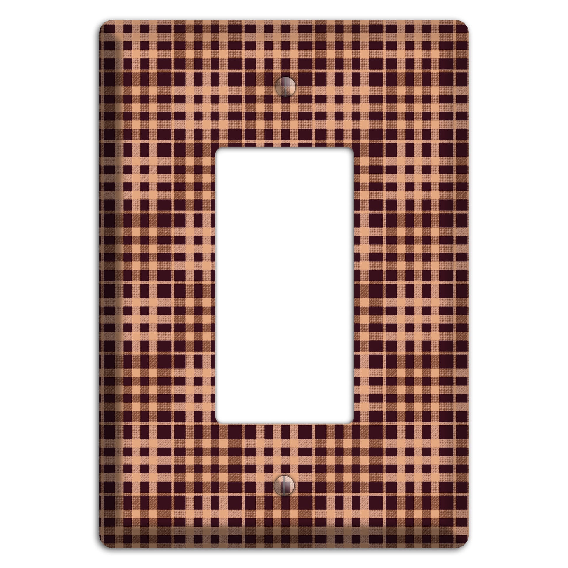 Beige and Black Plaid Rocker Wallplate