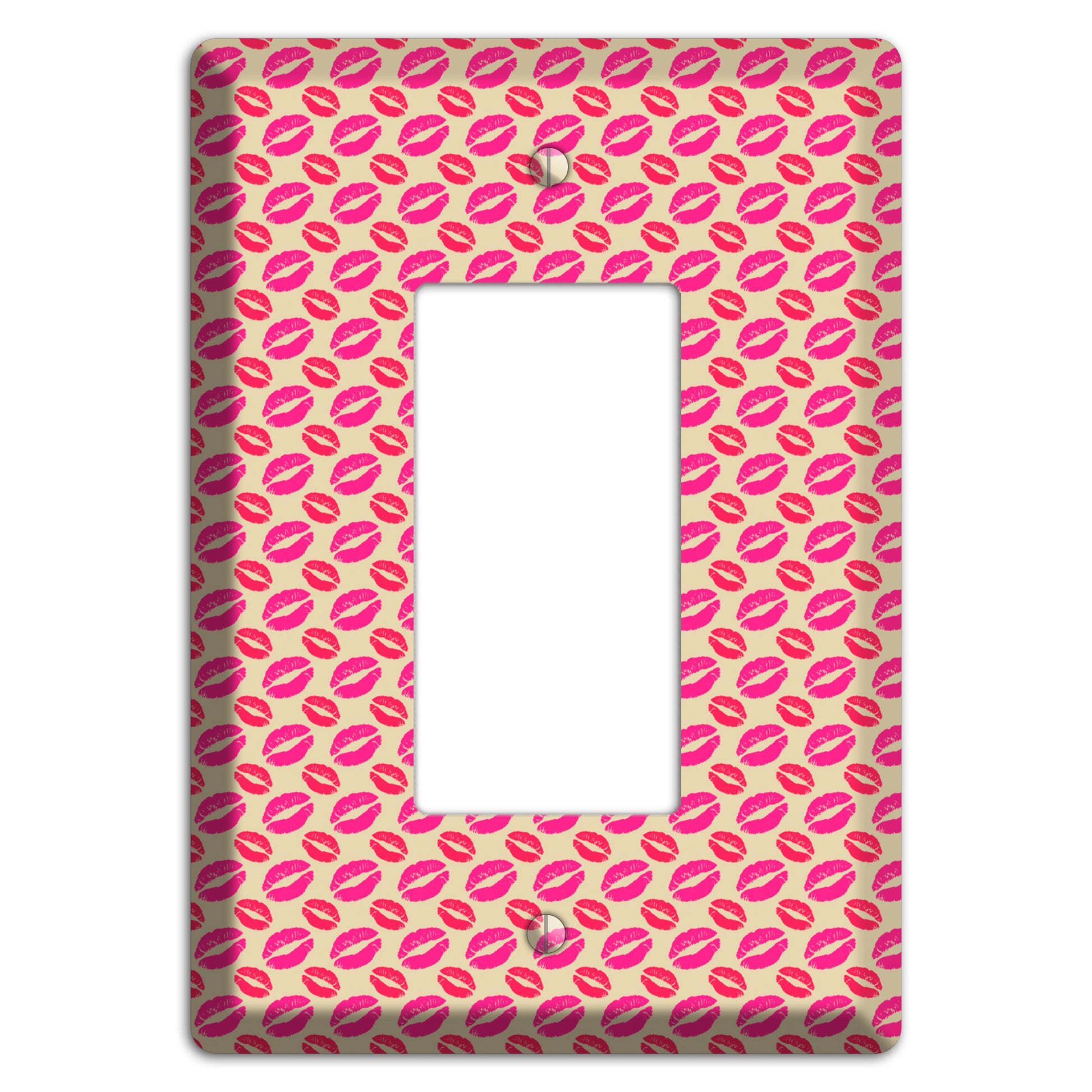 Pink and Red Kisses Rocker Wallplate