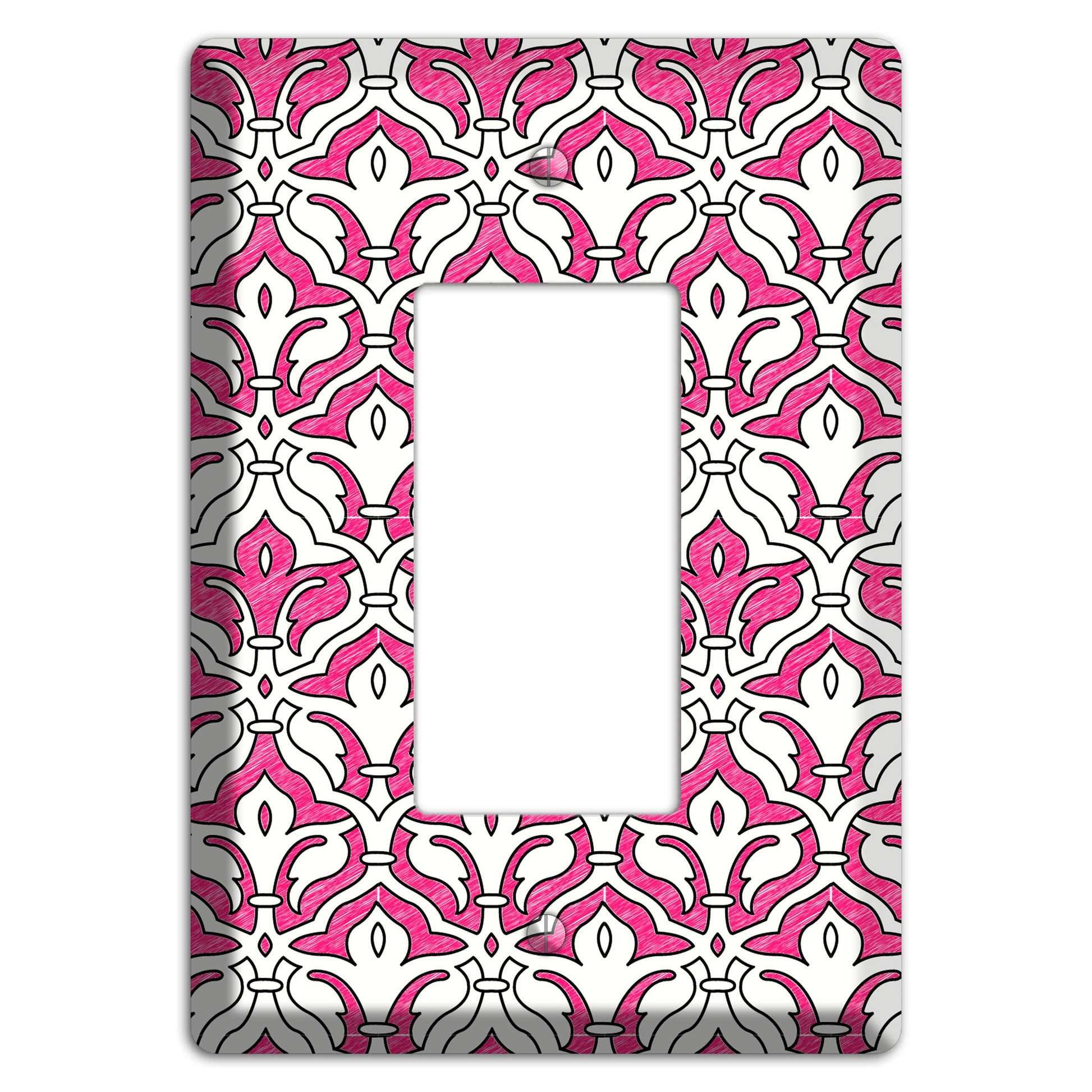 Pink Scallop Tapestry Rocker Wallplate