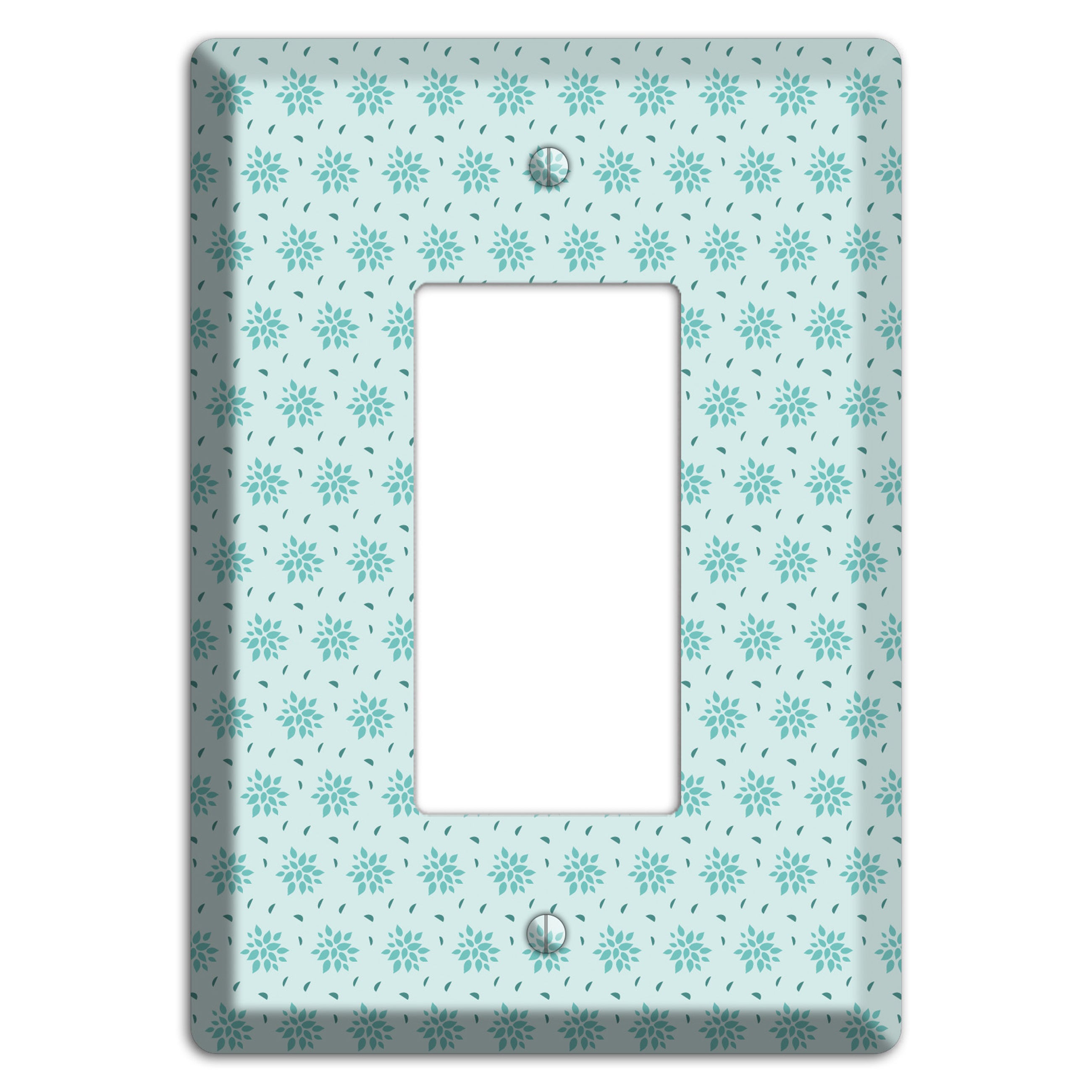Soft Blue Calico Rocker Wallplate
