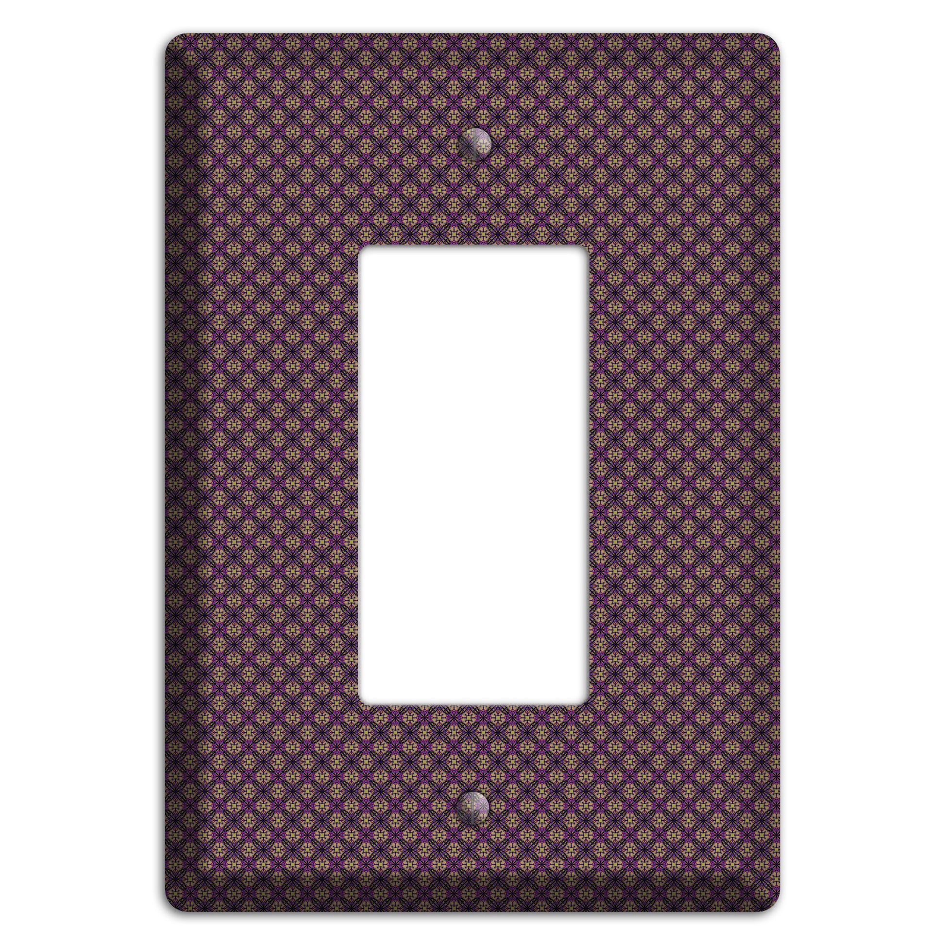 Brown and Purple Tiny Arabesque Rocker Wallplate