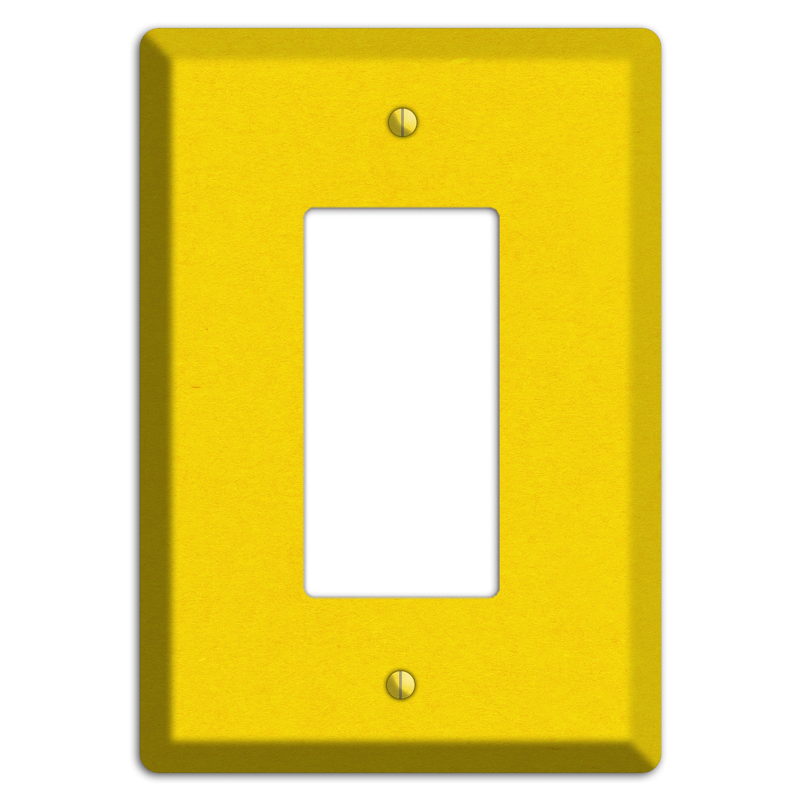 Tangerine Yellow Kraft Rocker Wallplate